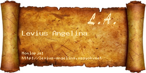 Levius Angelina névjegykártya